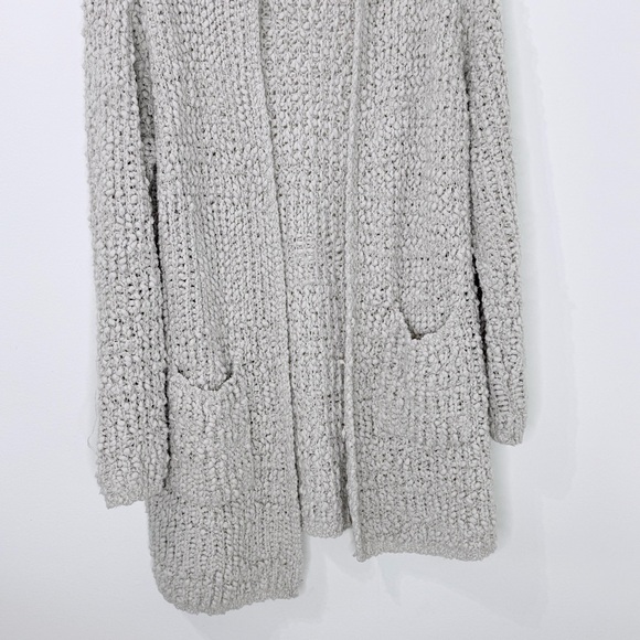 CGYY Chunky Knit Hooded Open Front Cardigan Sweater Cream Oversized Cozy Boho - Picture 5 of 11